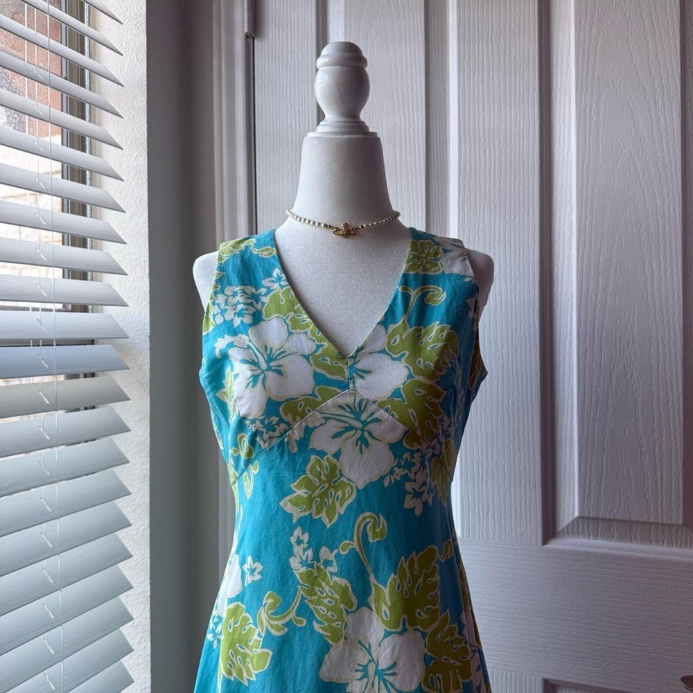 Surfer Girl Printed Floral Cotton Dress - Picture 2 of 6